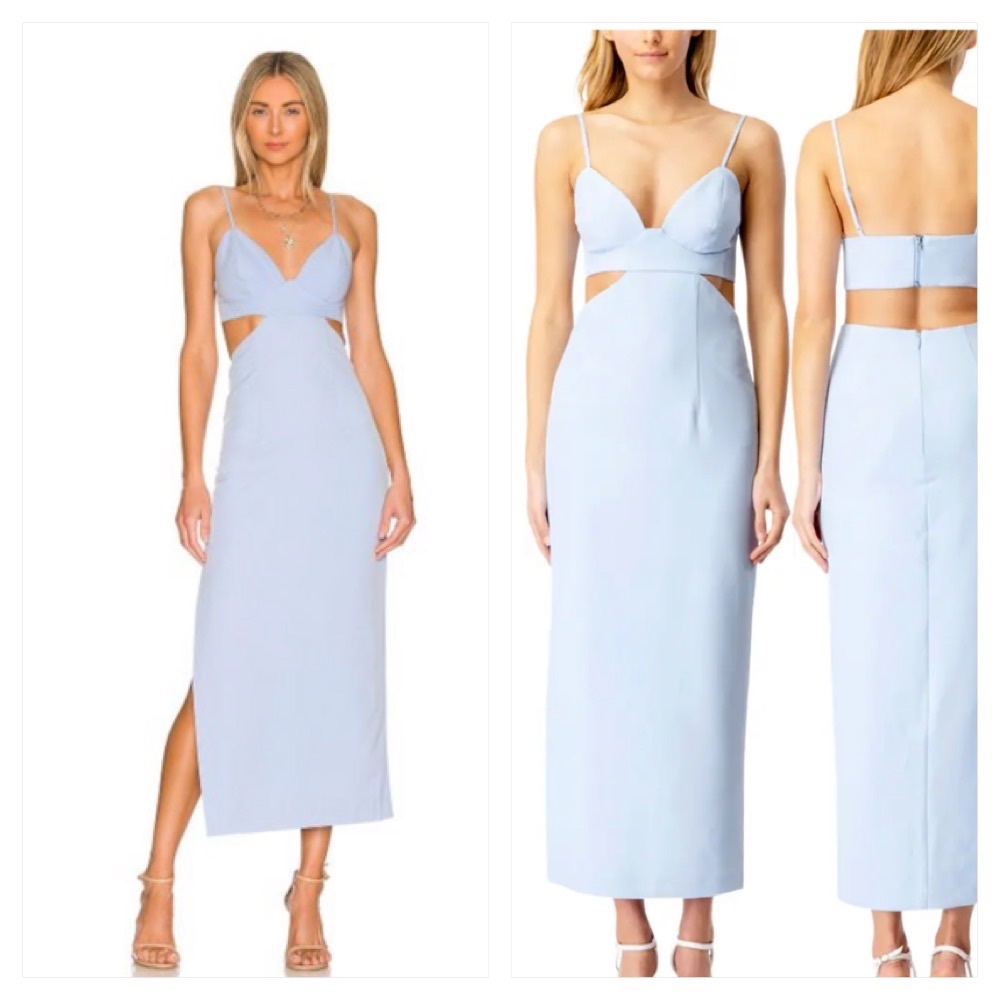 Bardot Cutout Sleeveless Midi Dress